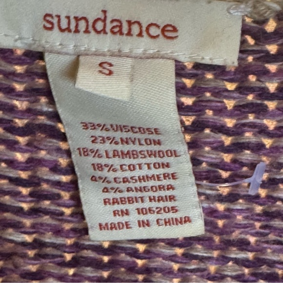 Sundance Cashmere Wool Blend Knit Button Cardigan, Size Small. - Picture 5 of 6